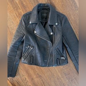 ELEVEN PARIS FAUX LEATHER BIKER JACKET